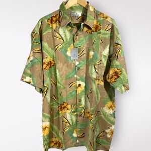 Enro Silk Tropical Button Down Men’s Shirt Summer Lightweight Casual Beach SZ XL